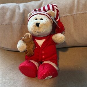 Starbucks Bearista Bear In Pajamas Teddy Bear Plush Stuffed Animal Toy Year 2007